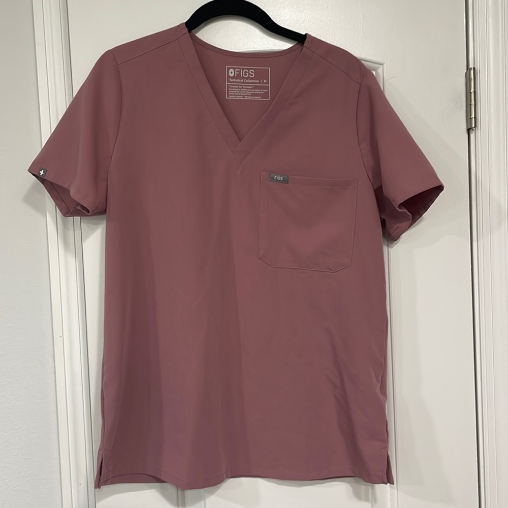 Figs Mauve Pink Scrub Top